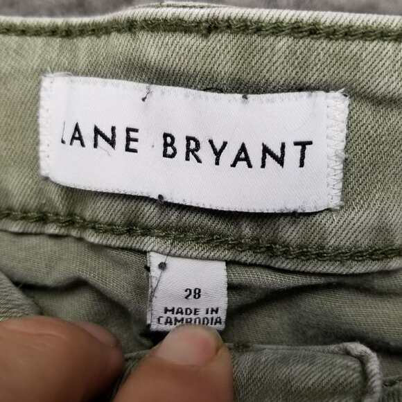 Lane Bryant Jeans Womens 28 Green High Rise Boyfriend Stretch *Read* - Picture 4 of 15